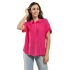Women's Blu Pepper Mid Button Down Blouse