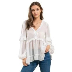 Women's Blu Pepper Lightweight Long Sleeve Top