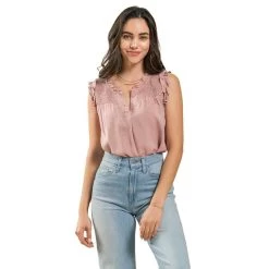 Women's Blu Pepper Ruched Sleeveless Blouse