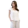 Women's Blu Pepper Short Angel Sleeve Blouse