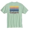 Men's Carhartt Line Graphic Tee -Fashion Clothing Shop CARHARTT MENS M SS LINE GRAPHIC TEE 105713 GA0JADEH JADE HEATHER FLAT 64068.1678401626