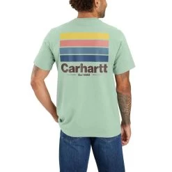 Men's Carhartt Big And Tall Line Graphic Tee -Fashion Clothing Shop CARHARTT MENS M SS LINE GRAPHIC TEE 105713 GA0JADEH JADE HEATHER MAIN 00804.1678802152
