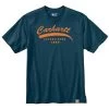 Men's Carhartt Script Graphic Tee -Fashion Clothing Shop CARHARTT MENS M SS SCRIPT GRAPHIC TEE 105714 H70NBLUE NIGHT BLUE MAIN 36041.1678803284