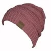 Women's Girlie Girl C.C. Solid Knit Beanie -Fashion Clothing Shop CCBeanie 20MAUVE1 530x 85698.1604612131