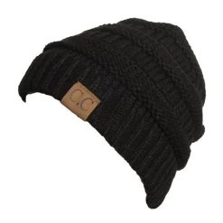 Women's Girlie Girl C.C. Solid Knit Beanie -Fashion Clothing Shop CCBeanie Black S1 1000x1000 12958.1604612131