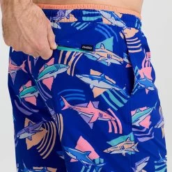 Men's Chubbies 7" Daddy Sharks Swim Trunk -Fashion Clothing Shop CHUBBIES MENS M 7 THE DADDY SHARKS TRUNK 134231 04 BRGHTBLU BRIGHT BLUE SIDE 74806.1678802091