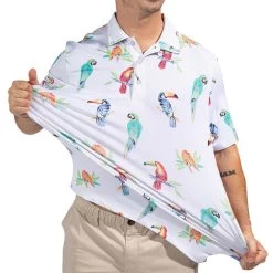 Men's Chubbies The Birds Of Polodise Tee -Fashion Clothing Shop CHUBBIES MENS M SS THE BIRDS OF POLODISE 582001 01 OPTICWHT OPTIC WHITE STRETCH 66992.1678891535