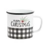 Collins Merry Christmas Check Camp Mug -Fashion Clothing Shop COLLINS CHRISTMAS BW CHECK CAMP MUG FR 8694 WHITE MAIN 81032.1668202263