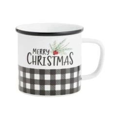 Collins Merry Christmas Check Camp Mug