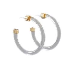 Golden Stella 45MM Lucite Hoops