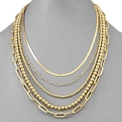 Golden Stella Multi Chain Layer Necklace