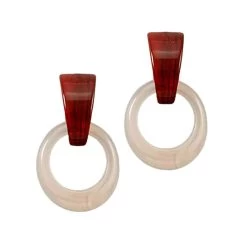 Golden Stella Chunky Ring Dangle Earrings