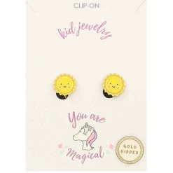 Kids' Golden Stella Epoxy Sun Earring