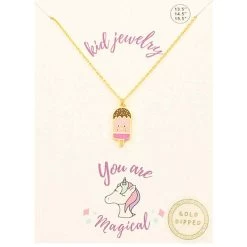 Kids' Golden Stella Ice Cream Bar Necklace