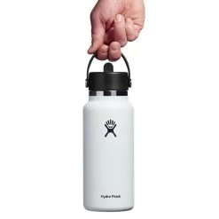 Hydro Flask 32 Oz Wide Mouth Bottle With Flex Straw Cap -Fashion Clothing Shop HYDROFLASK 32 OZ. WIDE FLEX STRAW CAP W32BFS 110WHITE WHITE SIZE 39231.1682632215