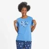 Women's Life Is Good Short Sleeve Snowflake Heart Tee -Fashion Clothing Shop LIFE IS GOOD WOMENS SS SNOWFLAKE HEART 80975 CRNBLU FRONT 35017.1671553637