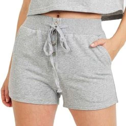 Women's Paper Crane Terry Waist String Shorts