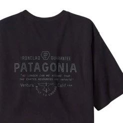 Men's Patagonia Short Sleeve Forge Mark Tee -Fashion Clothing Shop PATAGONIA MENS M SS FORGE MARK TEE 37572 BLK BLACK MAIN 65526.1673371565