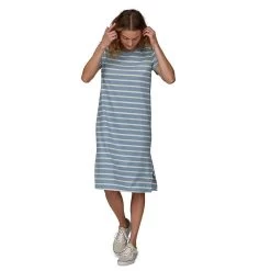 Fashion Clothing Shop -Fashion Clothing Shop PATAGONIA WOMENS W COTTON T SHIRT DRESS 75245 STLI LIGHT PLUME GREY FRONT 49967.1677602832