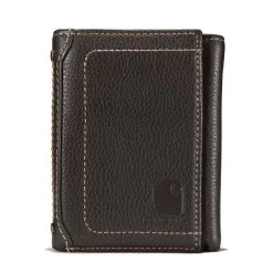 Carhartt Pebble Trifold Wallet -Fashion Clothing Shop SPG CARHARTT PEBBLE TRIFOLD WALLET B0000209 201BROWN FRONT 04001.1669995374