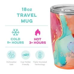 Swig Life 18 Oz Travel Mug - Calypso -Fashion Clothing Shop SWIG 18 OZ TRAVEL MUG S102 C18 DS DREAMSCL DREAMSICLE INFO 90118.1679343868