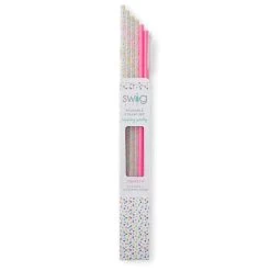 Swig Life Tall Reusable Straw Set - Confetti