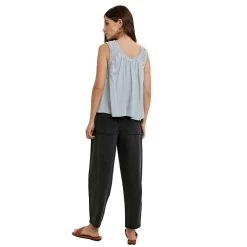 Women's Wishlist Ruched Shoulder Tank -Fashion Clothing Shop WISHLIST WOMENS W RUCHED SHOULDER TANK WL22 7245 CHAMBRAY BACK 11998.1674574147