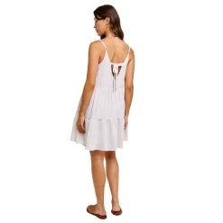 Women's Wishlist Tiered Mini Dress -Fashion Clothing Shop WISHLIST WOMENS W TIERED MINI DRESS WL22 7265 CHAMPAGN CHAMPAGNE BACK 48949.1674249622