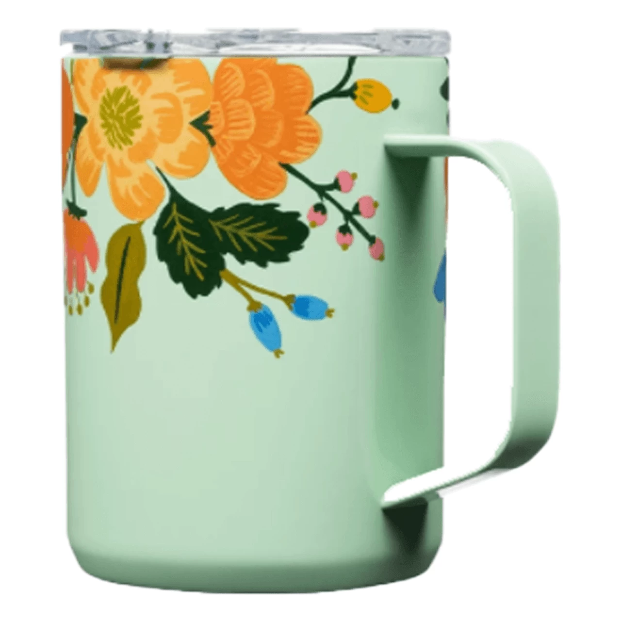Corkcicle 16 Oz. Coffee Mug - Gloss Mint Lively Floral 4 Corkcicle 16 Oz. Coffee Mug - Gloss Mint Lively Floral - Image 2