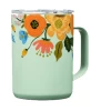 Corkcicle 16 Oz. Coffee Mug - Gloss Mint Lively Floral -Fashion Clothing Shop acc corkcicle 16oz coffee mug RP2516GML gloss mint lively floral front 81140.1615408399