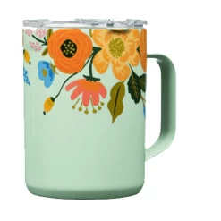Corkcicle 16 Oz. Coffee Mug - Gloss Mint Lively Floral