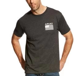 Men's Ariat Freedom Tee -Fashion Clothing Shop ariat mens short sleeve freedom tee 10025209 charcoal 63236.1664908926
