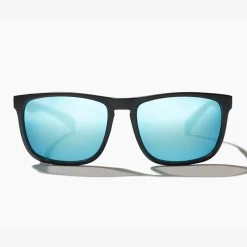 Bajio Calda Blue Glass Sunglasses - Black Matte -Fashion Clothing Shop bajio calda blue glass sunglasses cal220001 220 black matte front 61564.1682447194
