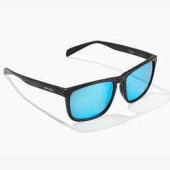 Bajio Calda Blue Glass Sunglasses - Black Matte