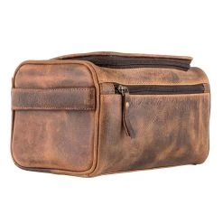 Sixtease Sonder Distressed Leather Train Case