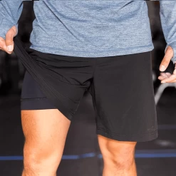Men's Chubbies 7" Secret Agent Compression Lined Shorts -Fashion Clothing Shop chubbies mens the secret agents 7in 314013 09 black lifestyle2 97159.1631549469