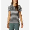 Columbia Sportswear Women's Columbia Essential Elements Striped Short Sleeve Shirt -Fashion Clothing Shop columbia womens essential elements striped short sleeve shirt 1907121 black front 91610.1607362749