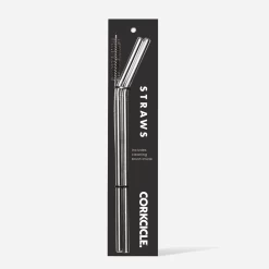 Corkcicle Stainless Steel Tumbler Straw 2-Pack