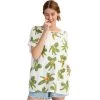 Women's Easel Tropical Print Box Top