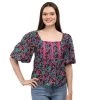 Women's Entro Floral Puff Sleeve Blouse