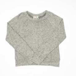 Girls' For All Seasons Round Neck Heather Grey Top