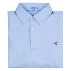 Men's GenTeal Pinstripe Performance Polo - Heritage Blue
