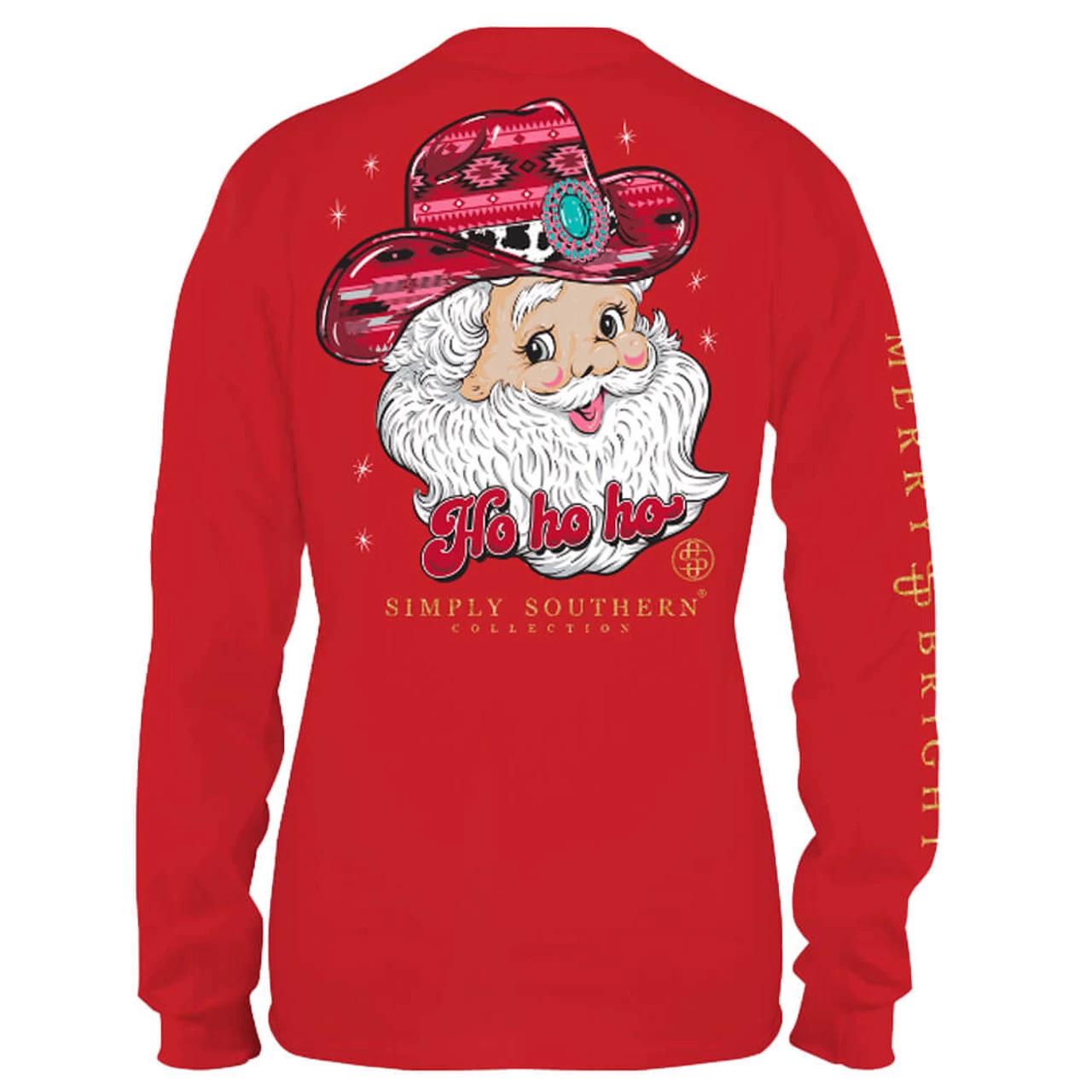 Girls' Simply Southern Cowboy Santa Tee 3 Girls' Simply Southern Cowboy Santa Tee