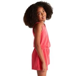 Girls' Z Supply Loop Terry Romper -Fashion Clothing Shop girls z supply loop terry romper ZGS222329 strawberry side 57600.1655735910