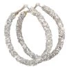 Golden Stella 50MM Glitter Hoops -Fashion Clothing Shop golden stella 50MM glitter hoops EP23926 008SILVER 02166.1650982497