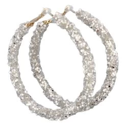 Golden Stella 50MM Glitter Hoops