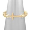 Golden Stella Beaded Cross Bracelet