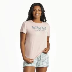 Women's Life Is Good Butterfly Trio Lightweight Tee