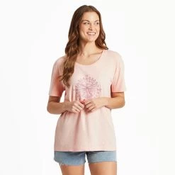 Women's Life Is Good Dragonfly Compass Tee