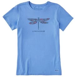 Women's Life Is Good Wildflower Dragonfly Tee